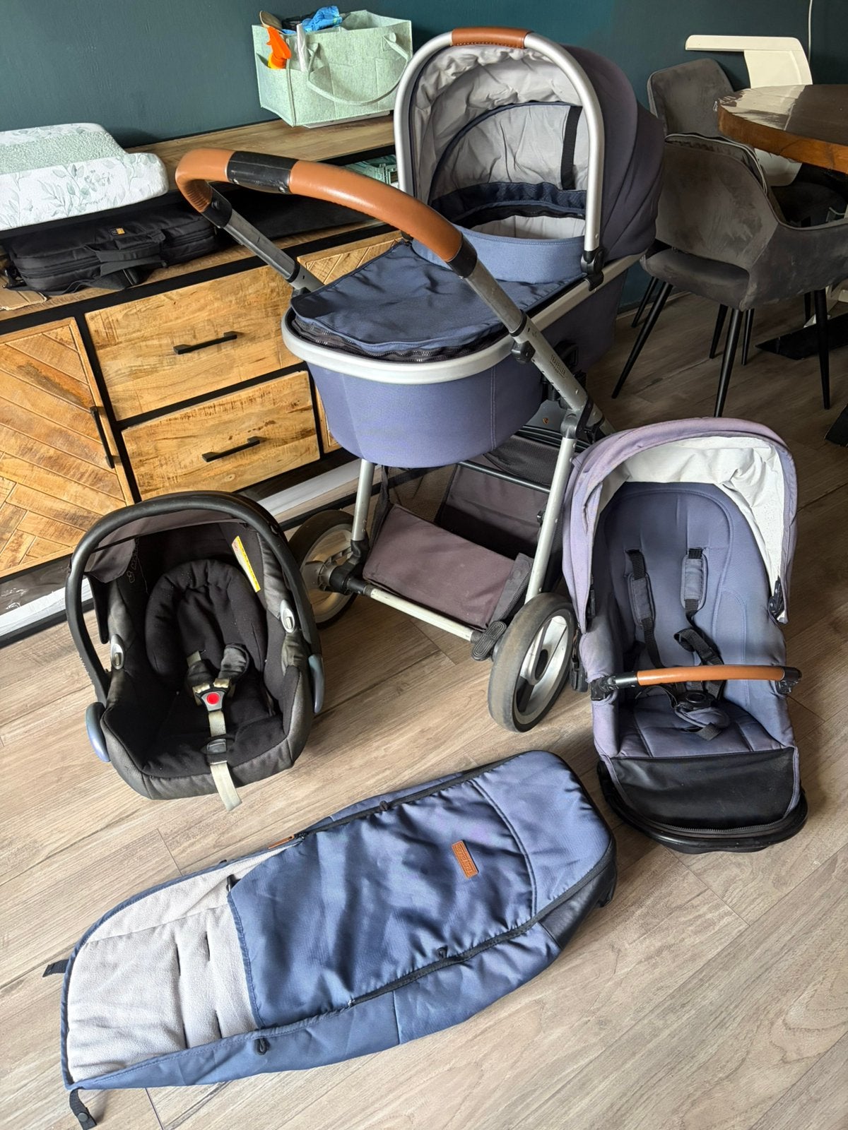 Mutsy traveler kinderwagen, Gebruikt, Mutsy, Verstelbare duwstang, Ophalen