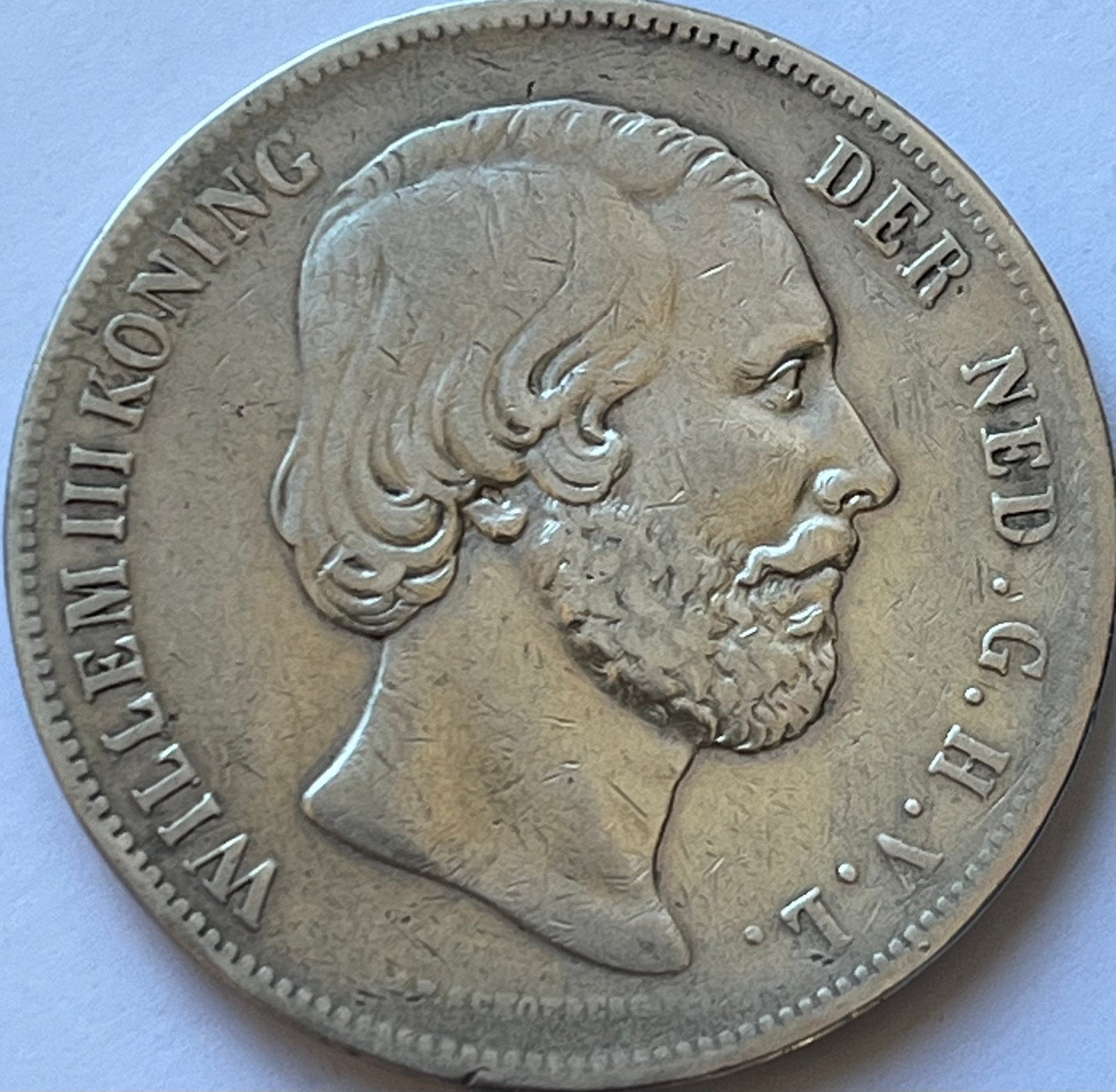 Schaarse rijksdaalder 1856, Koning Willem III, Zilver, Ophalen of Verzenden, Losse munt