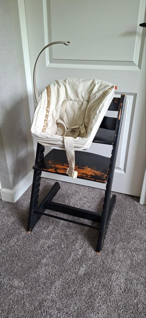 Stokke Tripp Trapp stoel + newbornset., Ophalen of Verzenden, Gebruikt, Meegroeistoel