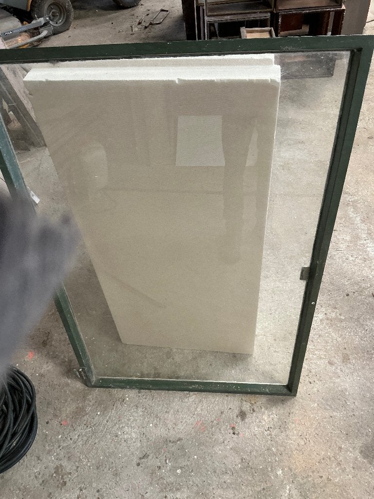 Stalen kozijn met glas, Ophalen, Gebruikt, 80 tot 120 cm, Overige typen