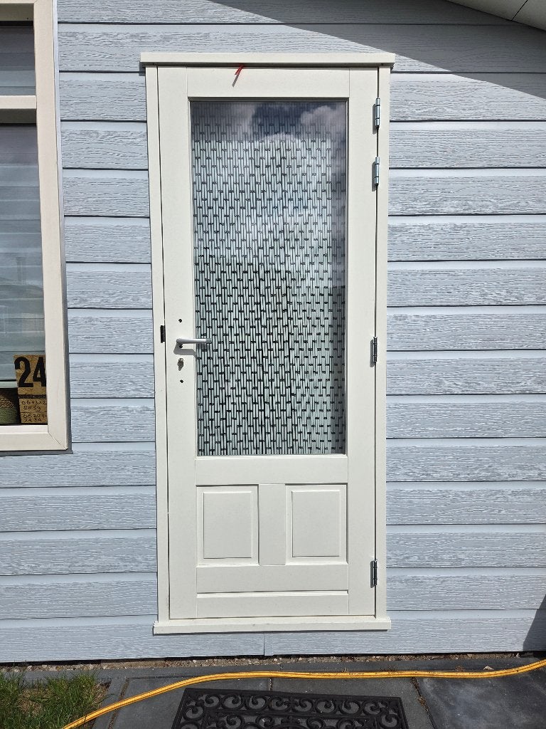 Hardhouten deur 78 x 201.5, Ophalen, Minder dan 80 cm, Nieuw, Buitendeur