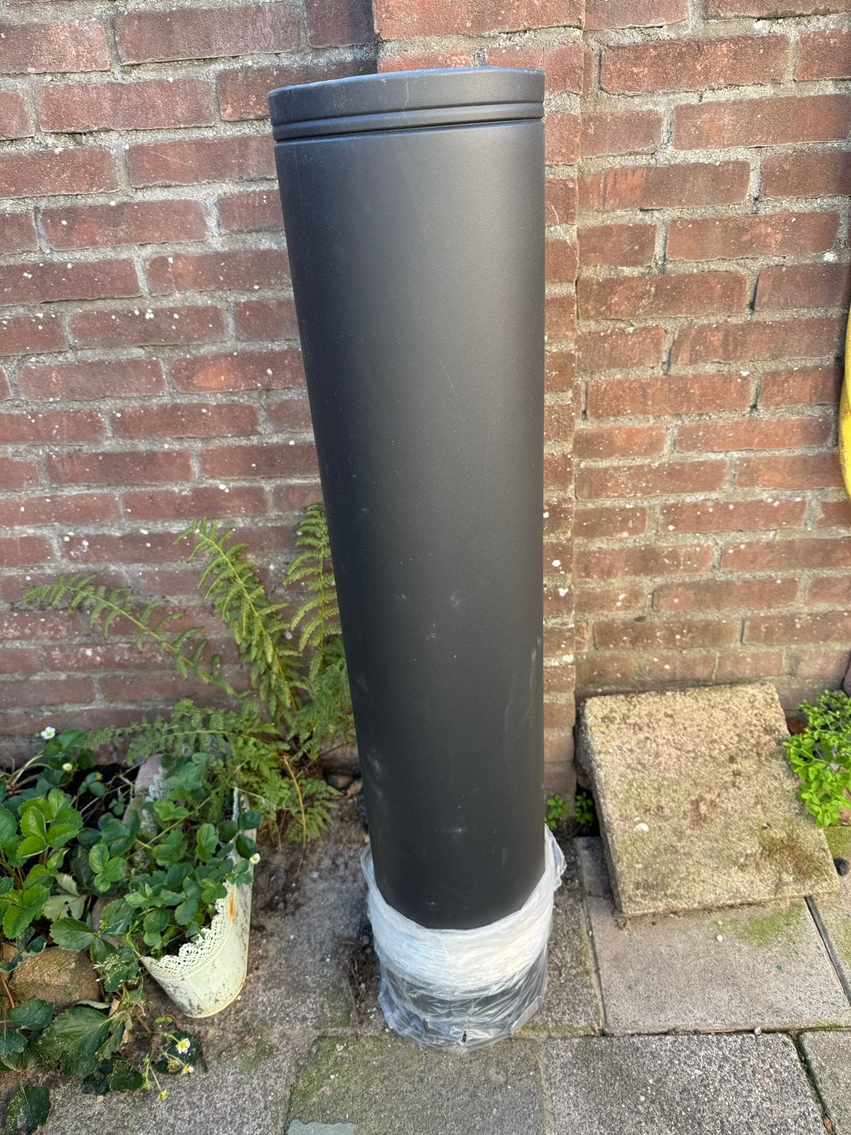 Dubbelwandige Geïsoleerde Rookgasbuis 100 cm Mat Zwart, Ophalen of Verzenden, Nieuw, Overige soorten