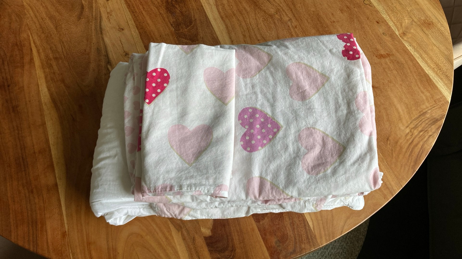 Dekbed peuterbed plus dekbedhoes en sloop, Ophalen, Gebruikt, Meisje, Wit