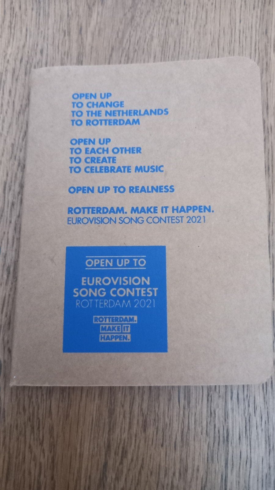 Notitieboekje eurosongfestival rotterdam 2021, Ophalen