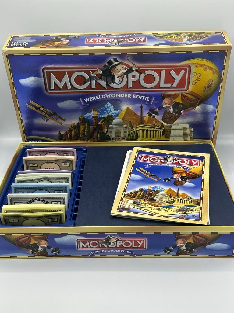 Monopoly Wereldwonder Editie - Zo goed als nieuw, Hobby en Vrije tijd, Gezelschapsspellen | Bordspellen, Een of twee spelers, Ophalen of Verzenden