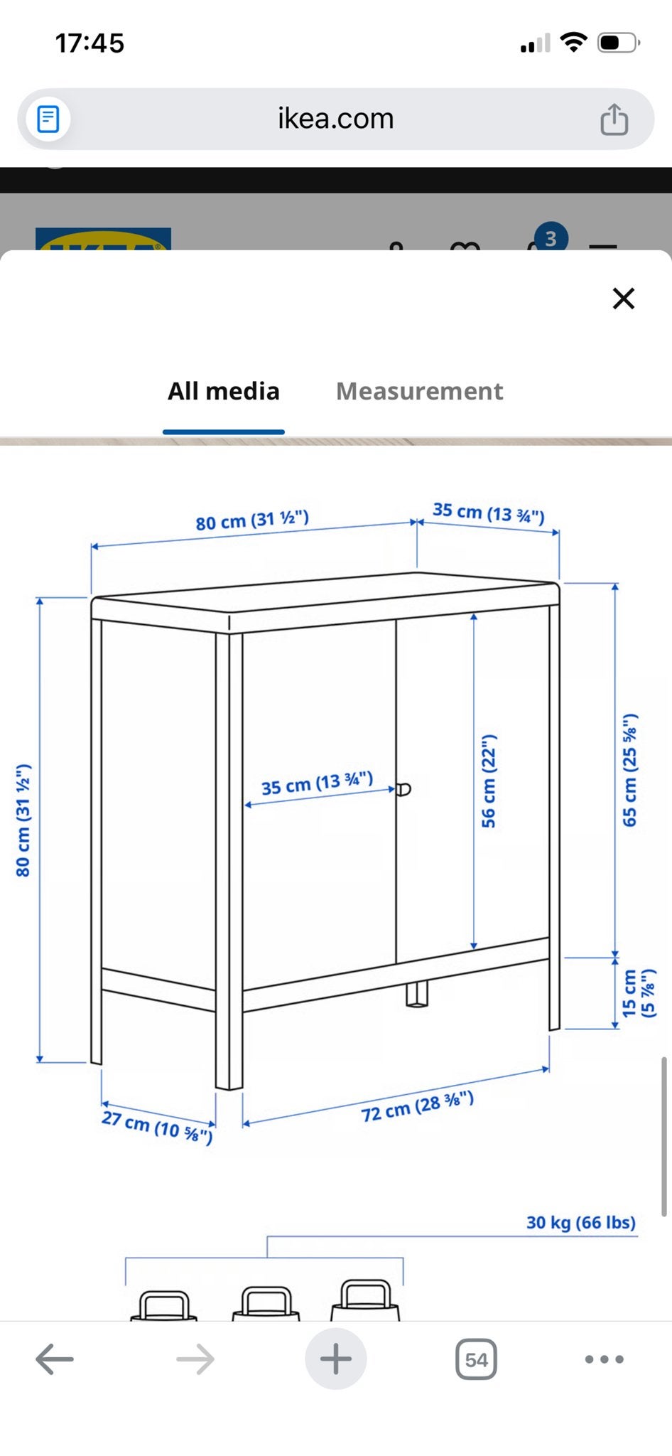 IKEA Kolbjörn kastje - Perfecte staat, Ophalen, Zo goed als nieuw