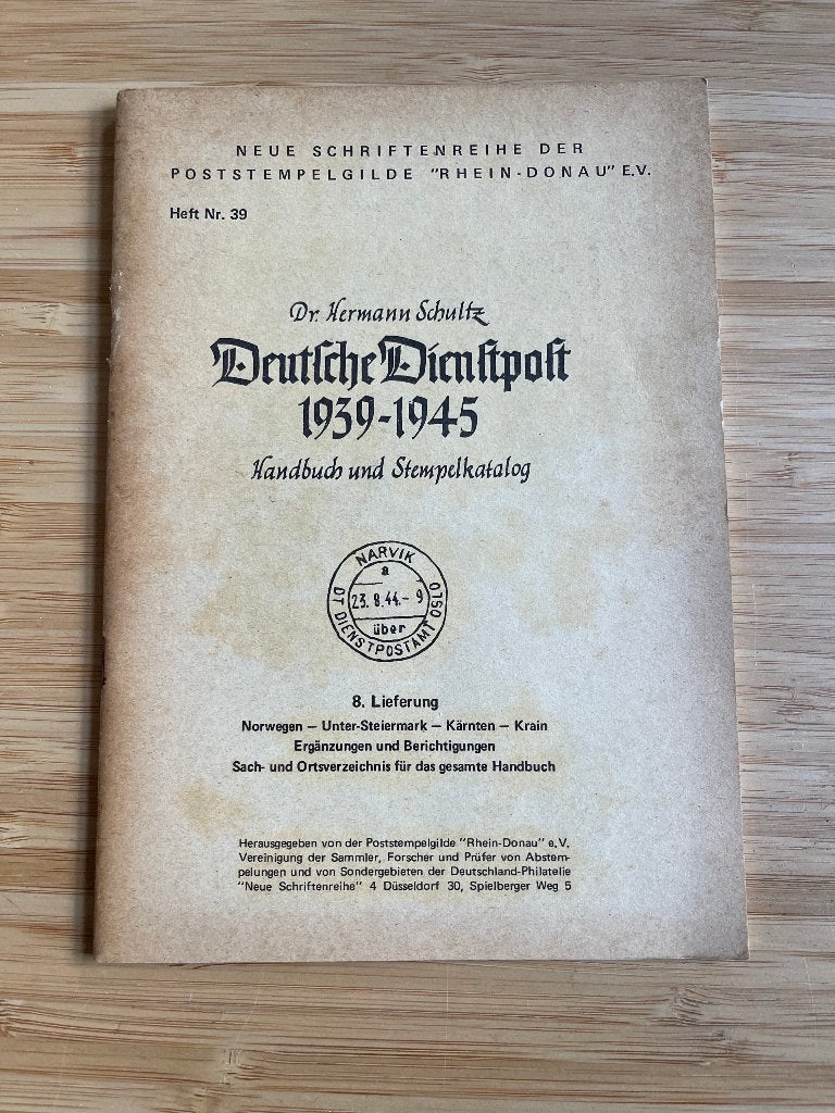 Deutsche Dienstpost 1939-1945, Ophalen of Verzenden, Boek of Tijdschrift