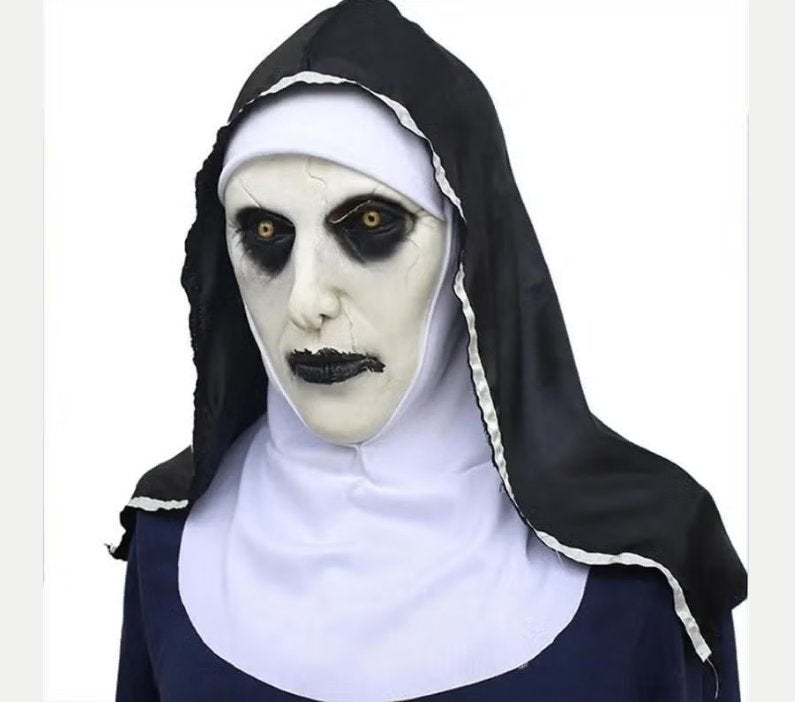 The Nun full face latex horror masker incl hoofddoek, Ophalen of Verzenden, Nieuw, Halloween of Griezel