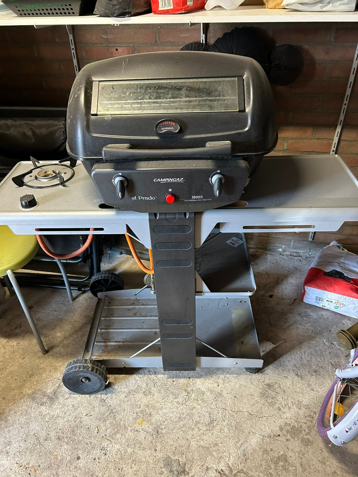 Gas barbecue, Ophalen, Gebruikt