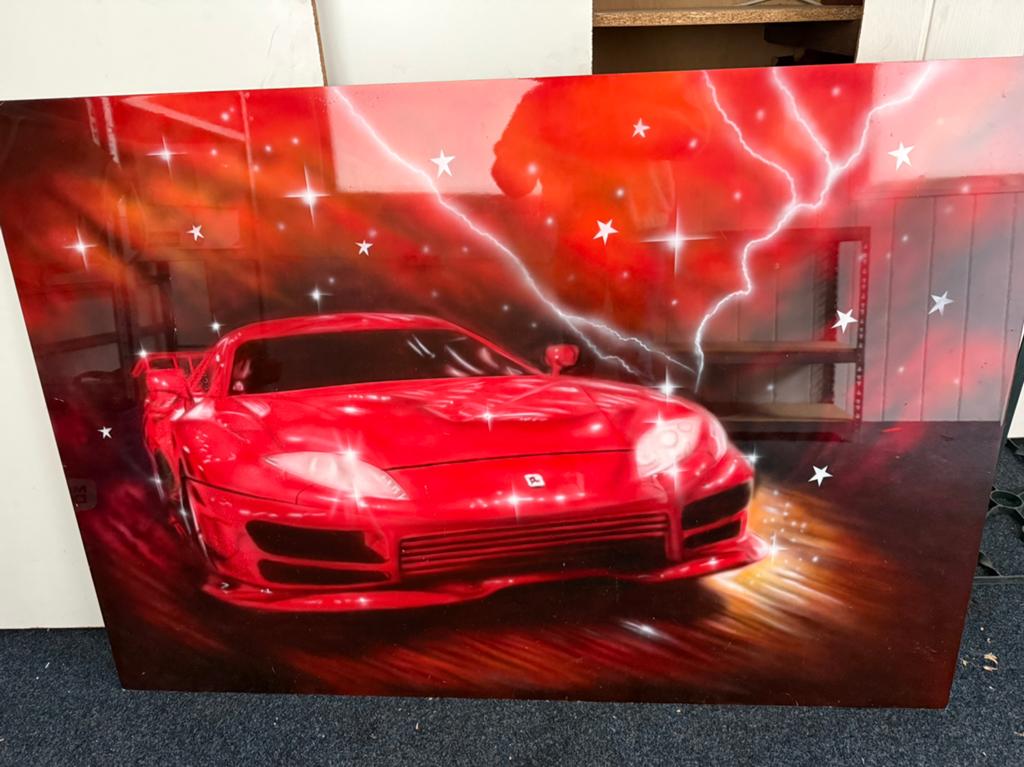 Ferrari foto schilderij, Ophalen