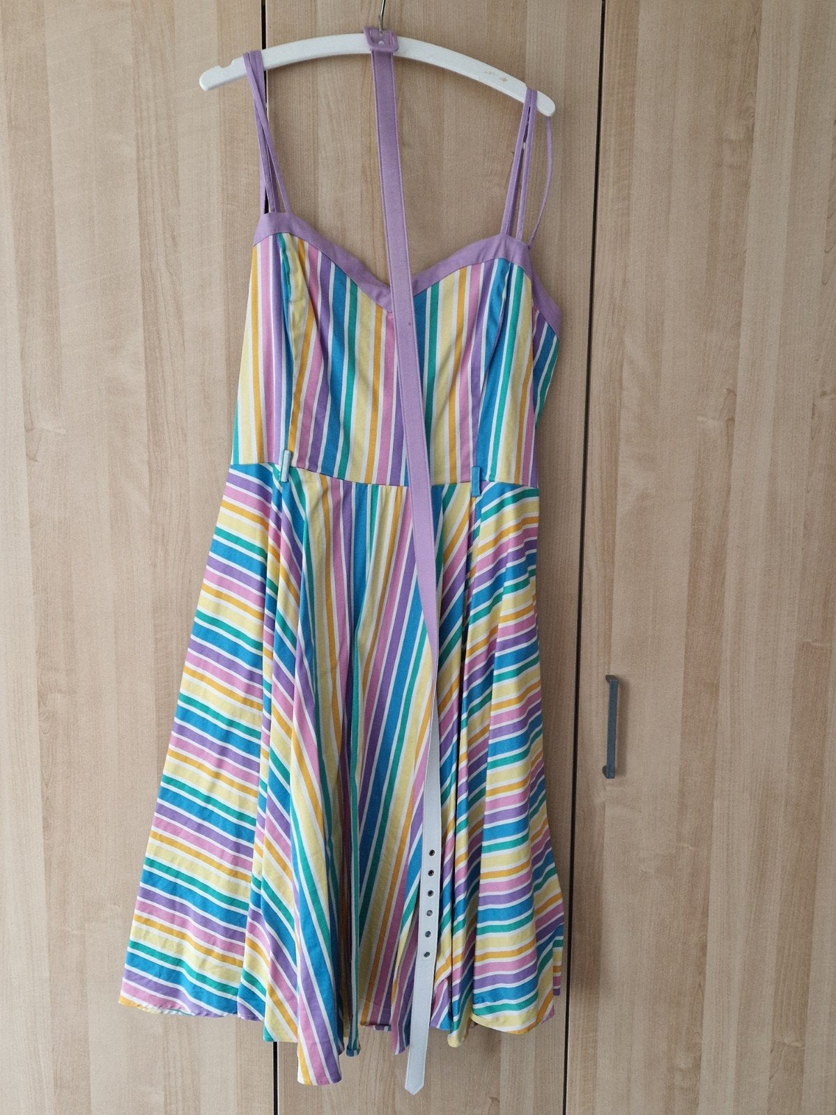 Prachtige Collectif Nova Rainbow Swing dress maat 22/4XL, Kleding | Dames, Jurken, Meerkleurig, Collectif London, Maat 46/48 (XL) of groter