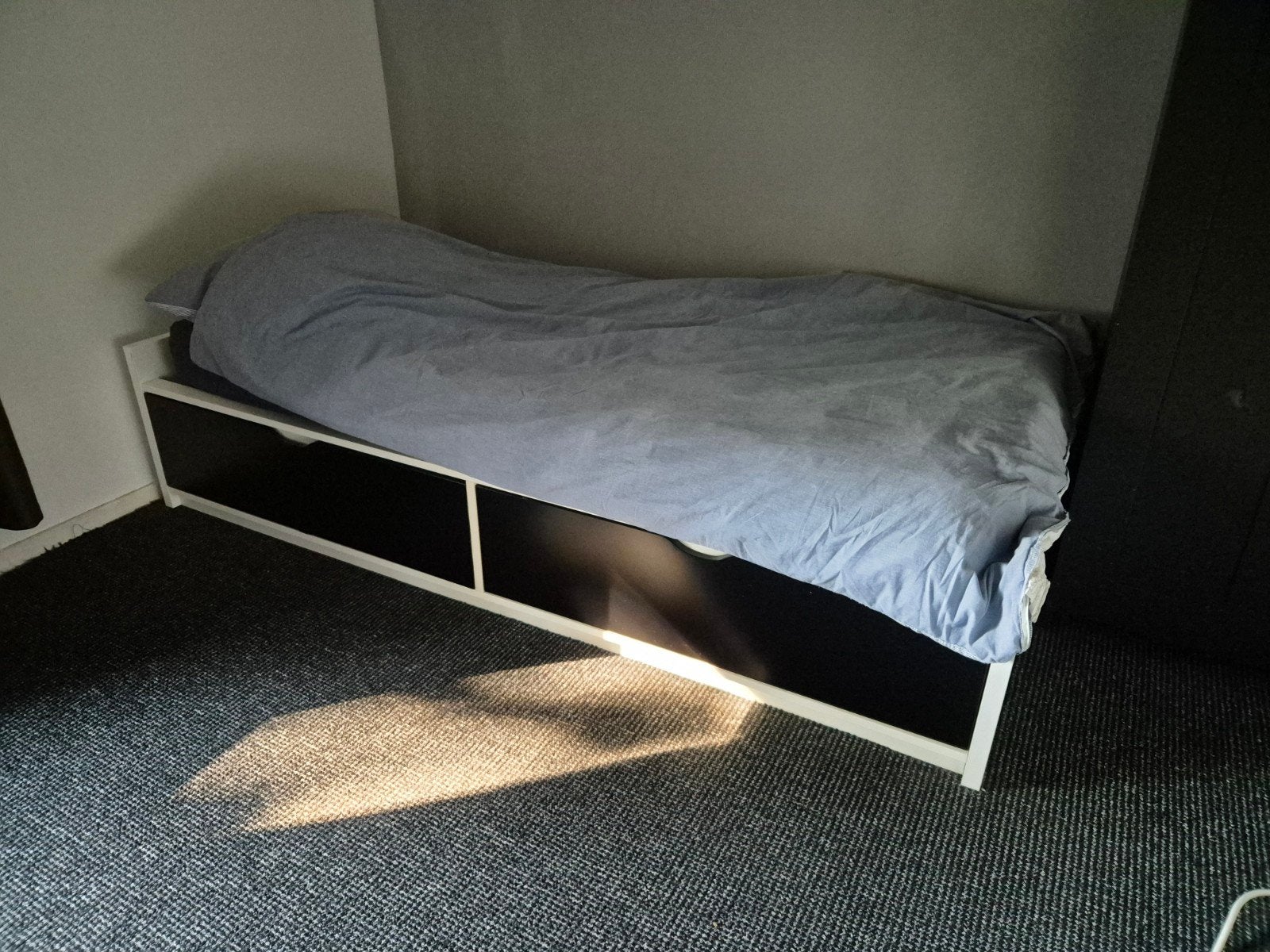 Ikea Flaka bed 90 x 200 met opberglades, Ophalen, Gebruikt, 90 cm, Eenpersoons