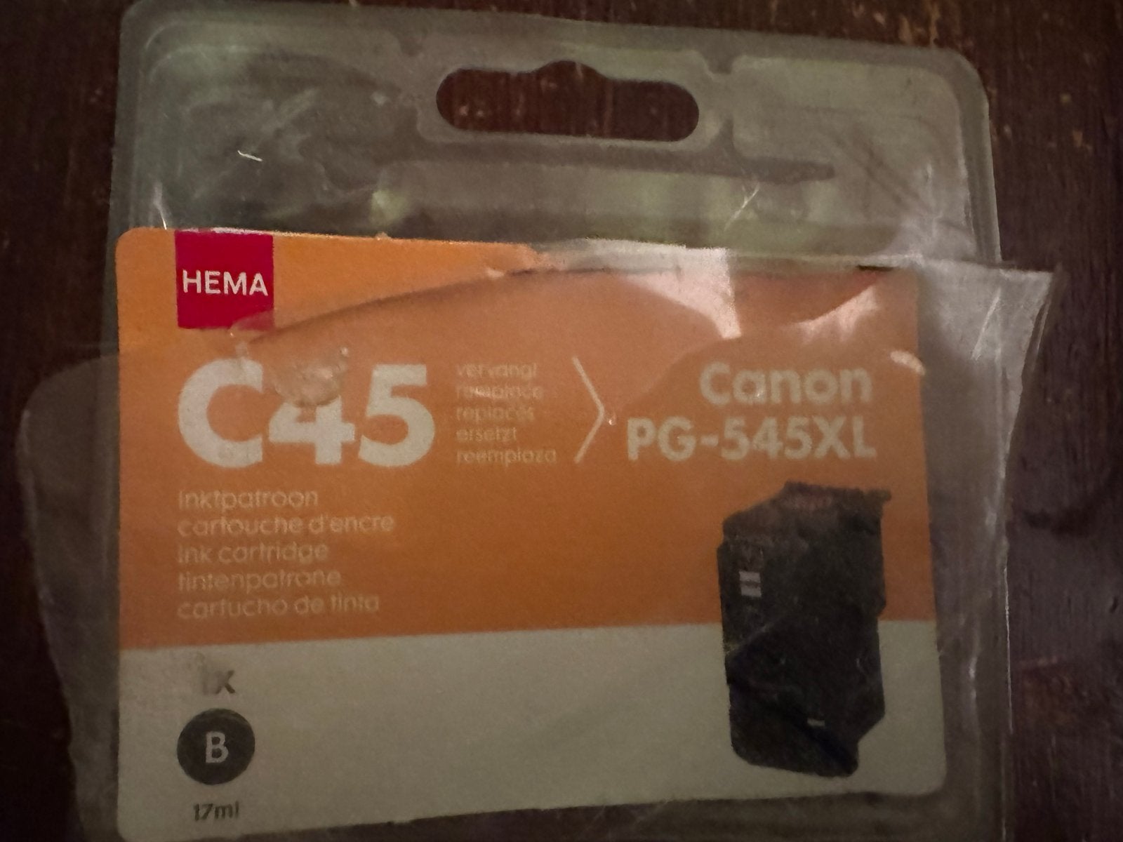 Hema C45 Canon PG-545XL Inktpatroon Zwart 17ml, Computers en Software, Printerbenodigdheden, Ophalen of Verzenden, Nieuw, Cartridge