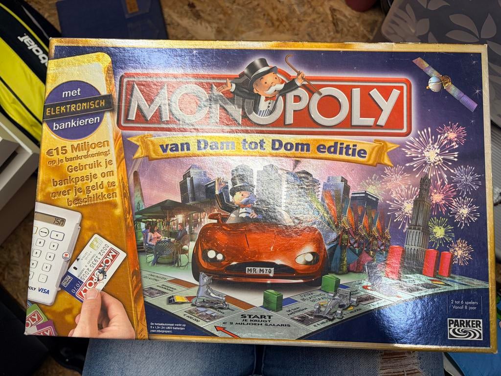 Monopoly: Van Dam tot Dom Editie (Elektronisch Bankieren), Drie of vier spelers, Ophalen of Verzenden, Gebruikt