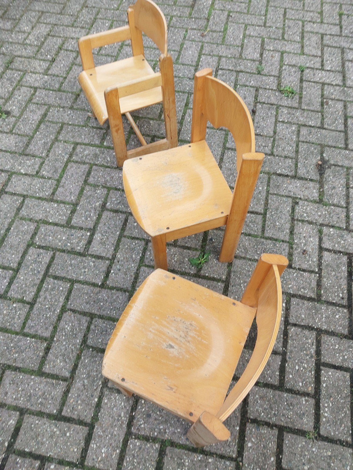 3 houten kinder stoeltjes, Ophalen, Gebruikt, Stoel(en)