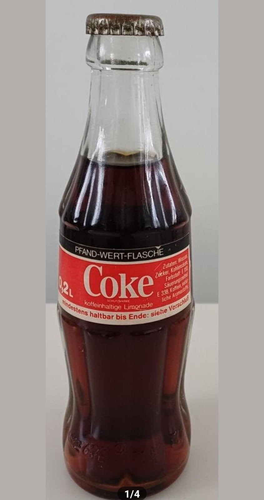 Oude Duitse Coca Cola fles met originele inhoud, Ophalen, Gebruikt