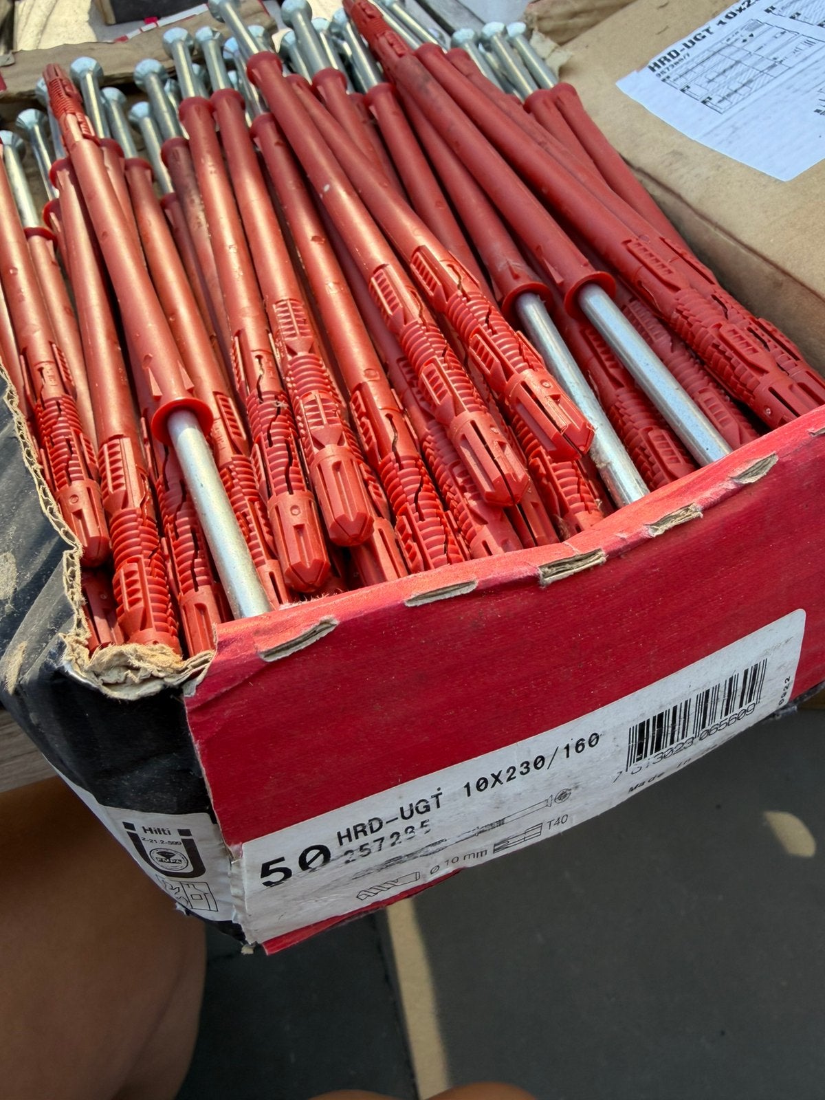 Hilti HRD-UGT 10x230/160 bevestigingsankers, Ophalen of Verzenden, Zo goed als nieuw