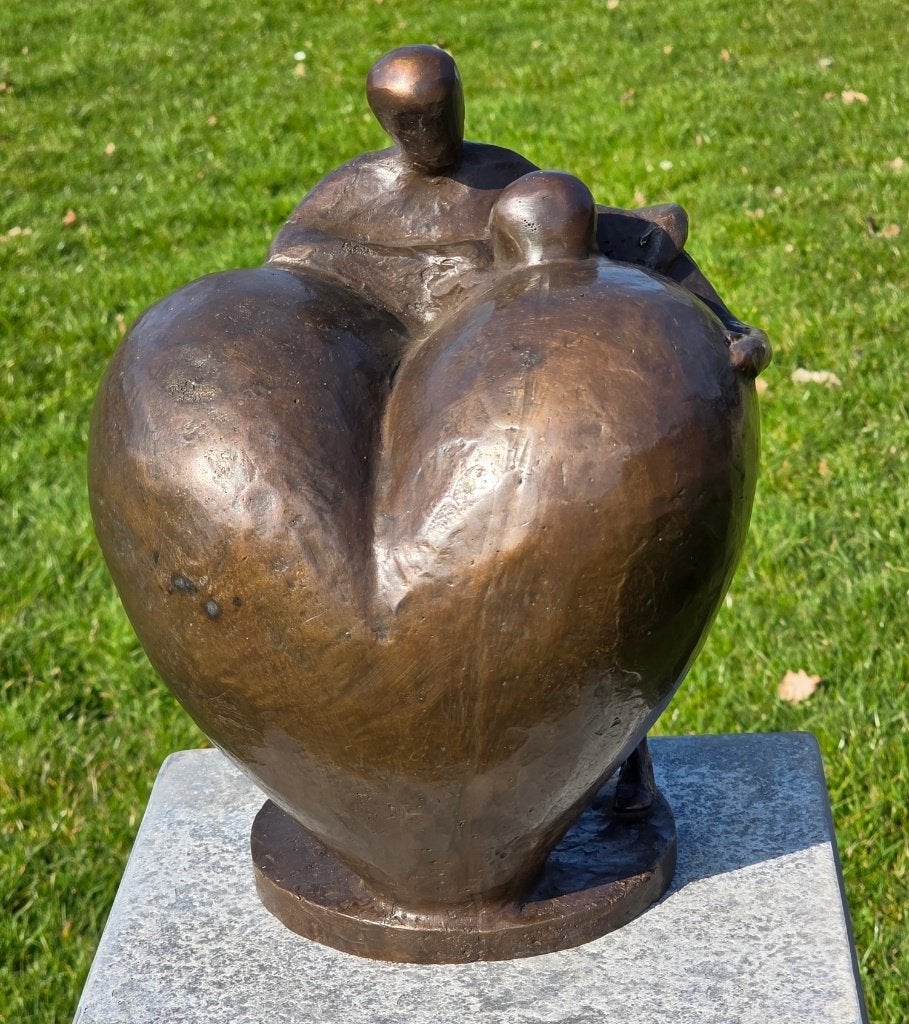 URN MET VERDRIETIGE MENSEN / bronzen asurn, Nieuw, Info@huisentuindecoratiemarie.nl, Huis en tuin decoratie marie, Peize
