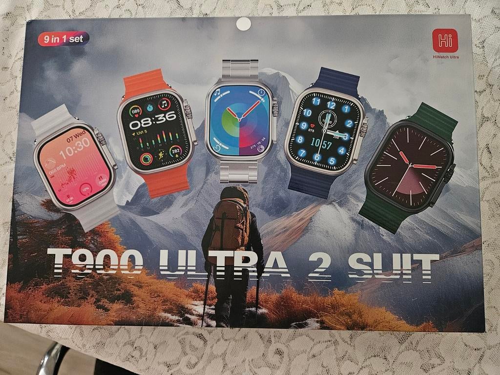 Smartwatch set, Ophalen of Verzenden, Zo goed als nieuw, Zwart, Android