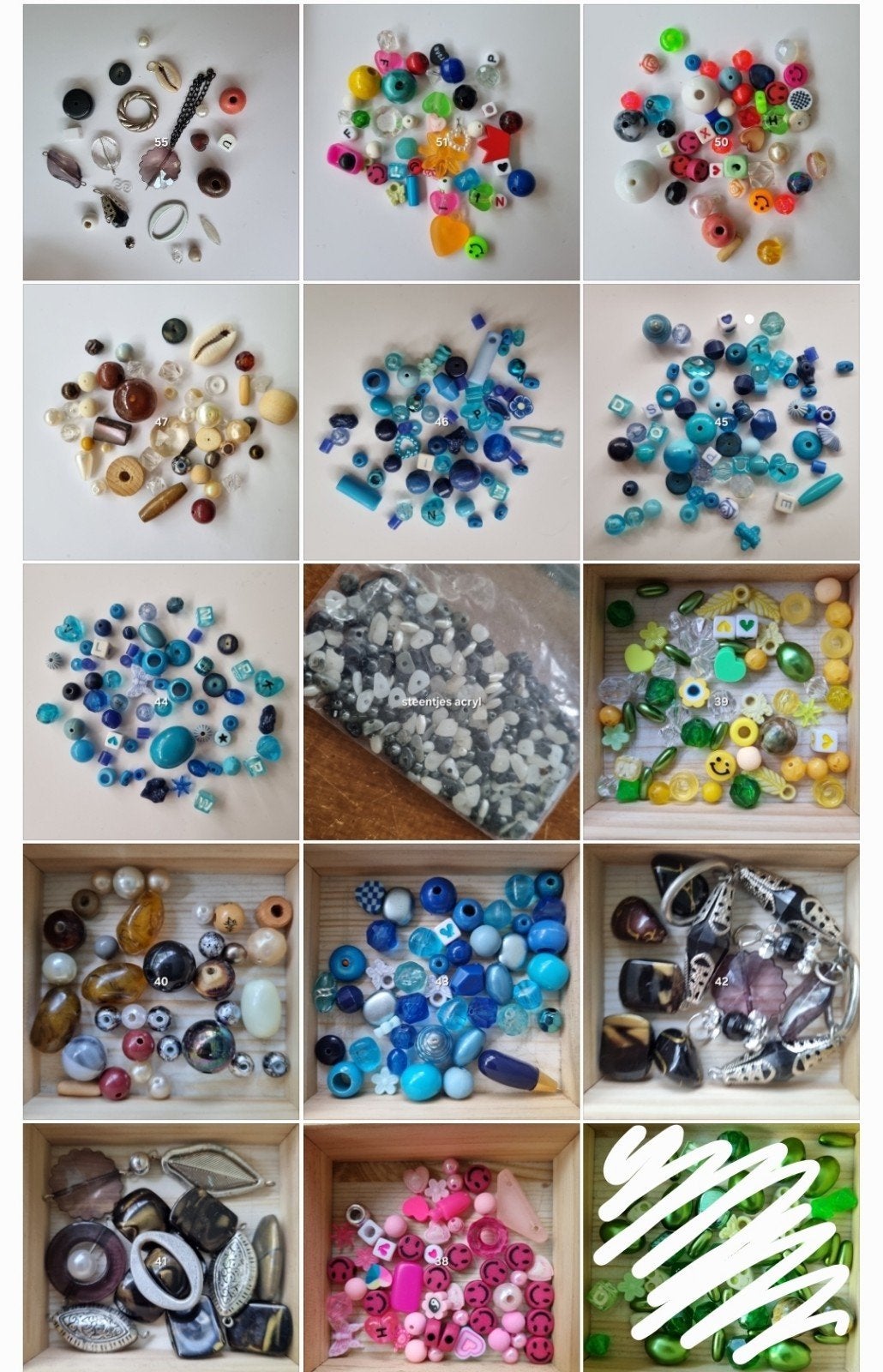 Kralensets setjes kralen acryl hout metaal polymeer beads, Verzenden, Kraal