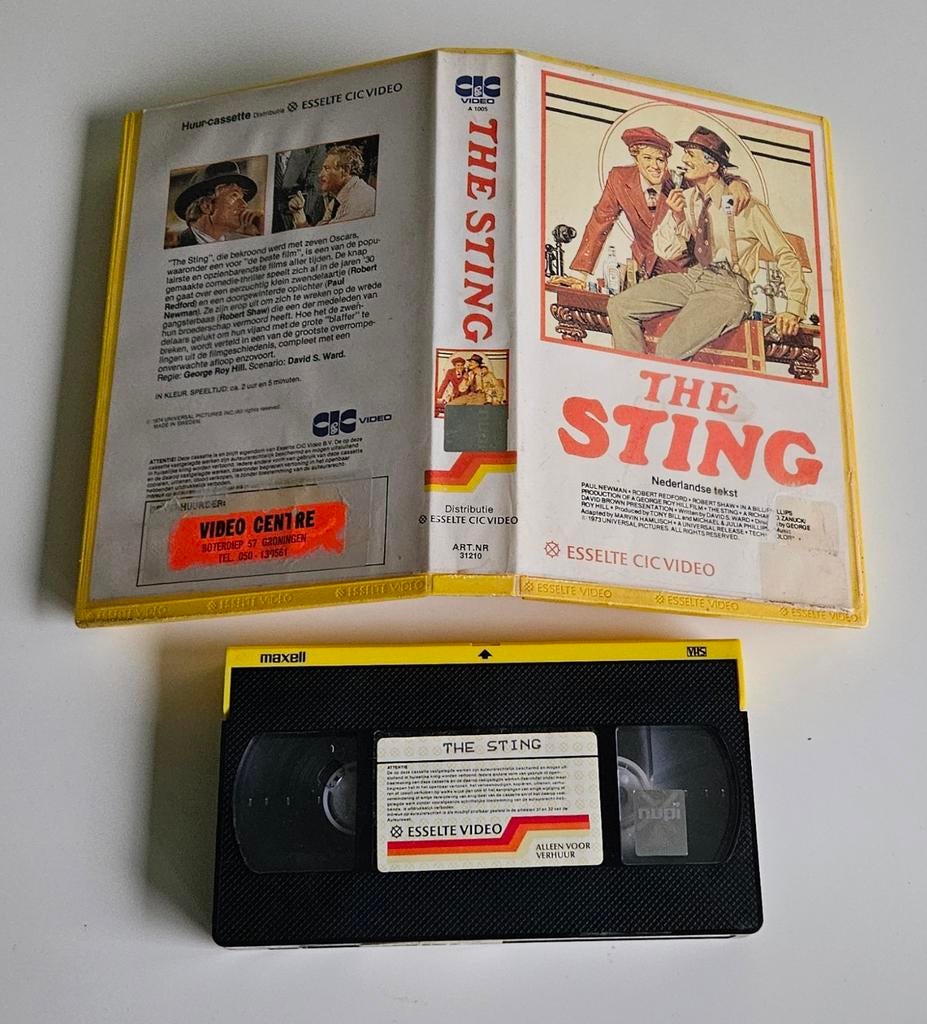 Ex-Rental VHS The Sting (1973) - Esselte CIC, Vanaf 12 jaar, Ophalen of Verzenden, Gebruikt, Komedie