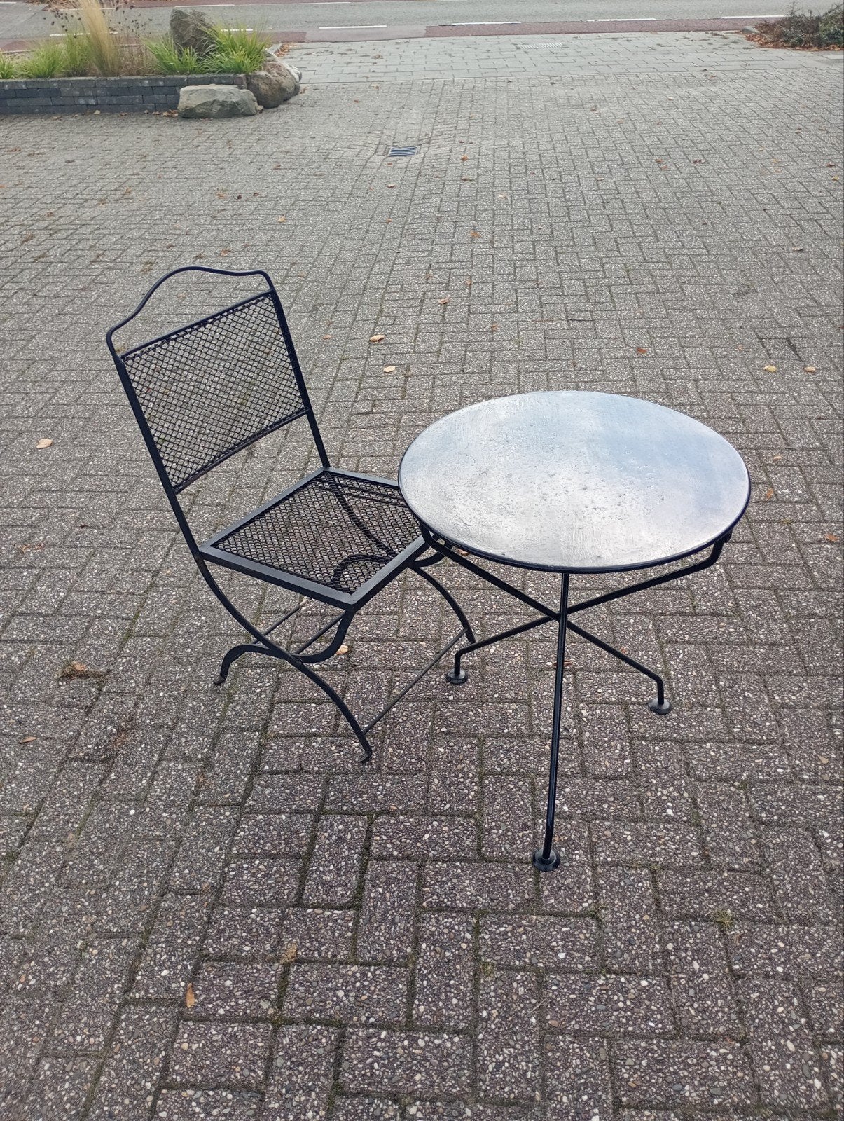 Leuke Bistro setje., Ophalen, Gebruikt, Overige materialen, Bijzettafel