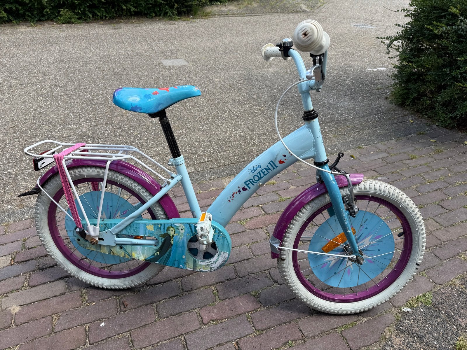 Frozen kinderfiets 18 inch, Ophalen, Gebruikt, 16 tot 20 inch