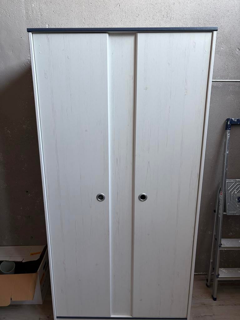 Kledingkast Smoozy 182x90x50 cm - Wit, Overige materialen, Gebruikt, 150 tot 200 cm, 25 tot 50 cm