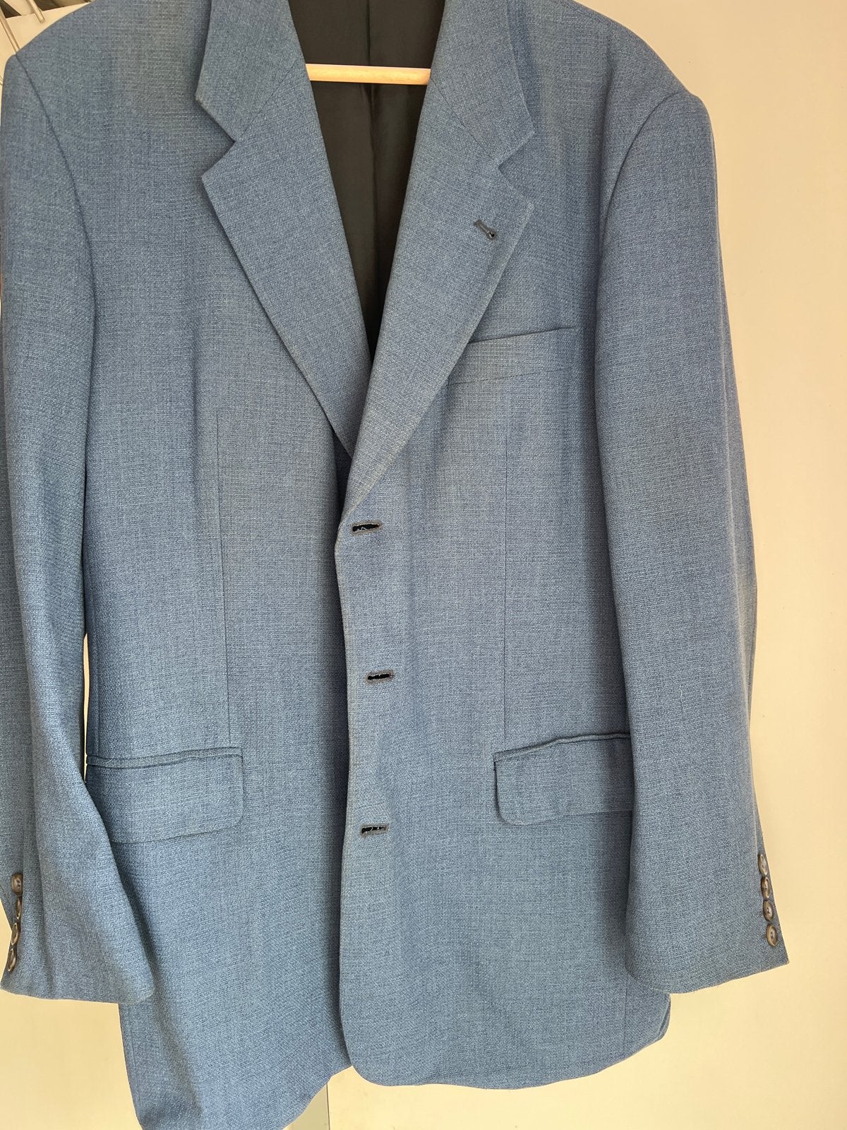 Vroom & Dreesmann Heren Colbert Maat 52 Blauw, Ophalen of Verzenden, Zo goed als nieuw, Maat 52/54 (L), Blauw