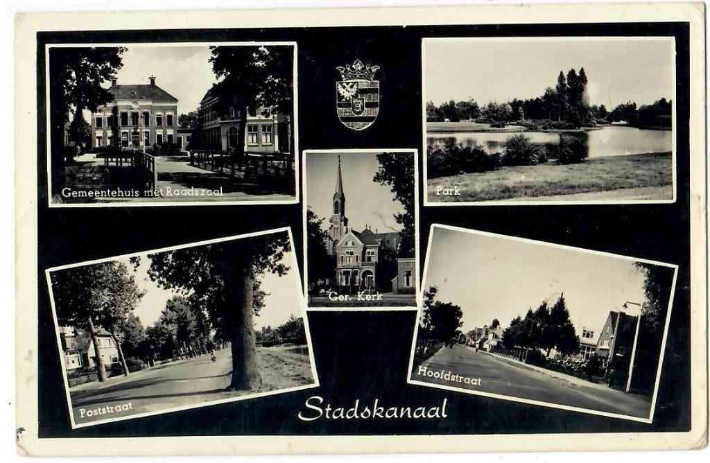 Stadskanaal, Verzamelen, Ansichtkaarten | Nederland, Verzenden, 1940 tot 1960, Gelopen, Groningen