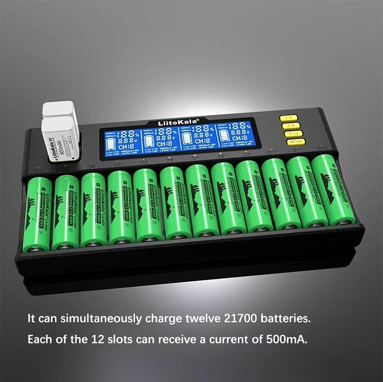 Liitokala S12 oplader slechts €49,-, Ophalen of Verzenden, Nieuw, Oplaadbaar
