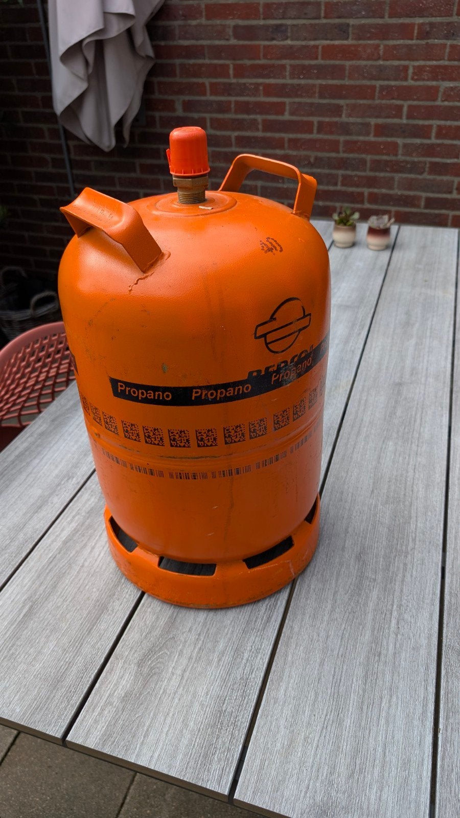 Spaanse Repsol propaan gasfles 3/4 vol., Ophalen