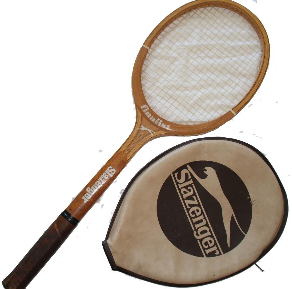 Vintage Slazenger houten tennisracket, Sport en Fitness, Tennis, Gebruikt, L4, Racket, Ophalen