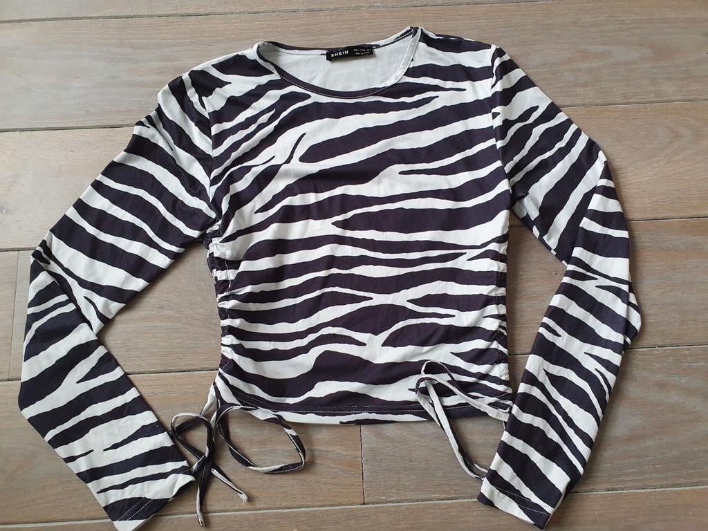 Zebraprint shirt van Shein, maat S, Overige kleuren, Ophalen of Verzenden, Zo goed als nieuw, Lange mouw