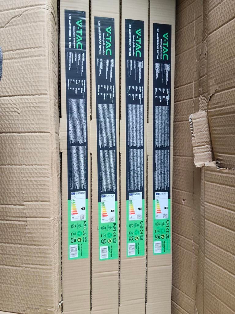 8x v-TAC LED Waterdichte Armatuur VT-1249, 36W, 4320Lm, IP65, Ophalen of Verzenden, Nieuw, Overige typen