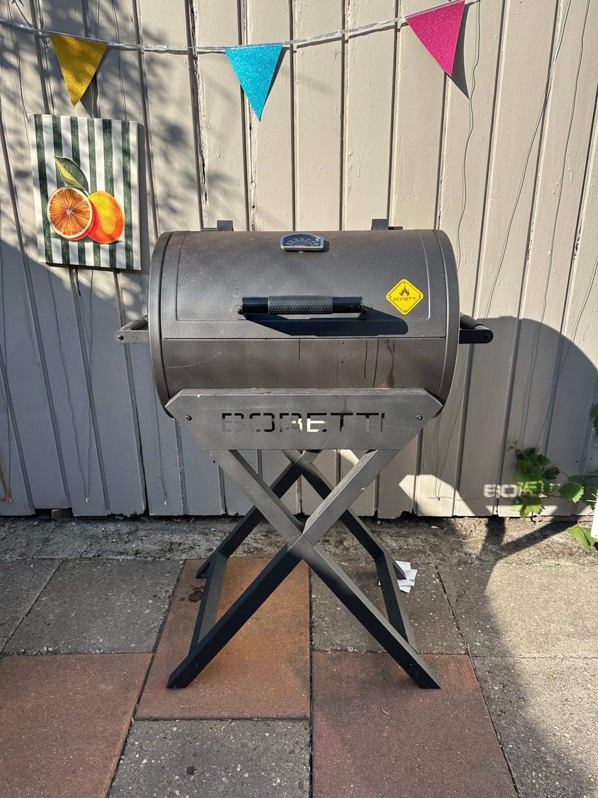 Boretti houtskool BBQ met thermometer, Ophalen, Gebruikt
