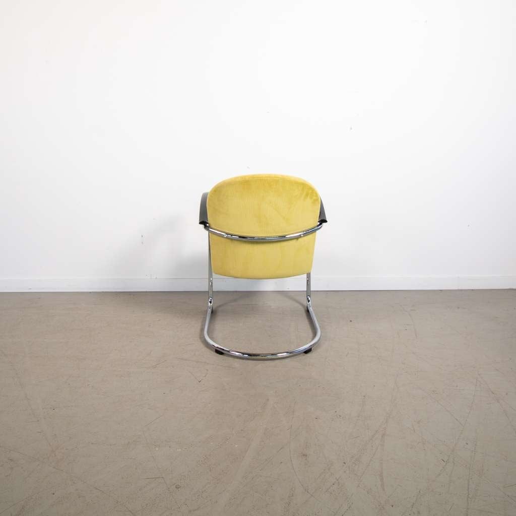 1x Gispen 414 Fauteuil Geel Stof, Niet ingevuld, Niet ingevuld, 75 tot 100 cm, Ophalen of Verzenden