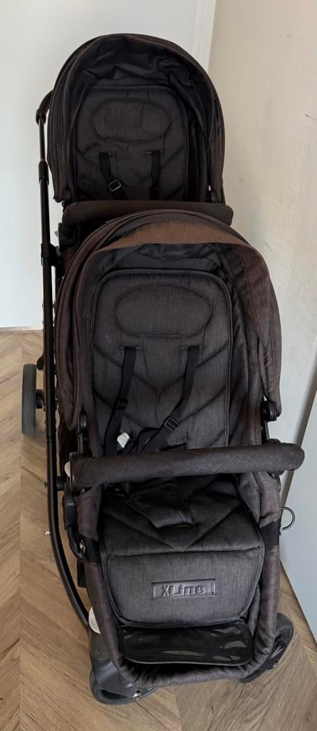 Xline duo kinderwagen/buggy, Kinderen en Baby's, Kinderwagens en Combinaties, Gebruikt, Verstelbare duwstang, Combiwagen, Ophalen