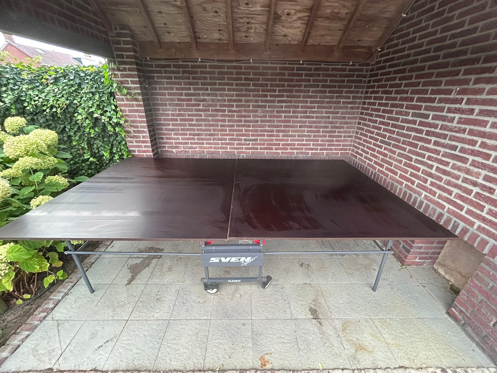 Tafeltennistafel Pingpongtafel, Sport en Fitness, Tafeltennis, Ophalen, Tafel Outdoor, Verrijdbaar