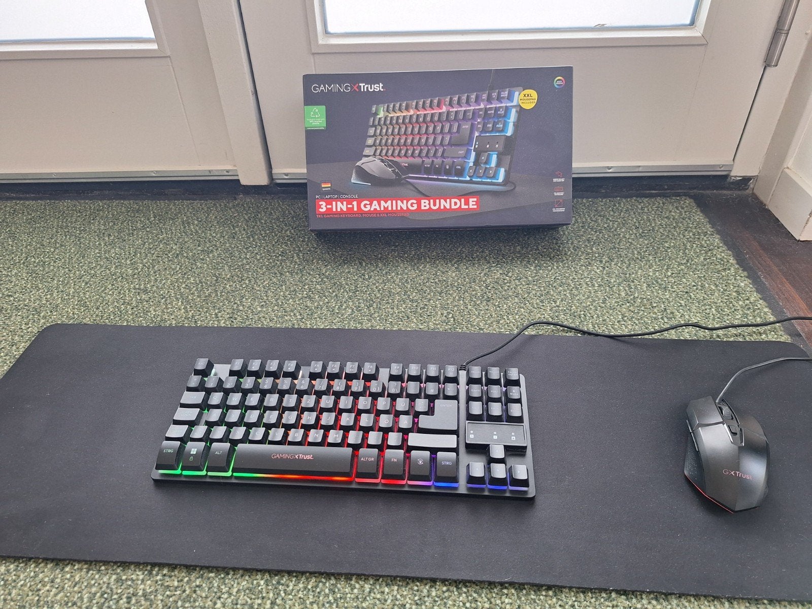 Trust GXT 838 Azor Gaming Toetsenbord en Muis Set, Ophalen, Toetsenbord en muis-set, Zo goed als nieuw, Trust