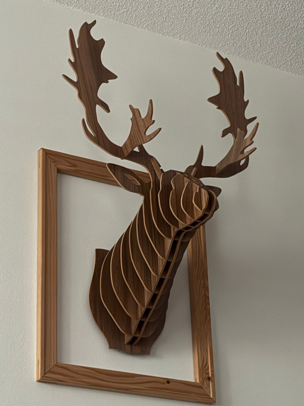 iWOOD 3D Houten Puzzel Damhert (iW-WD019)hertenkop lasersnij, Gebruikt, Herbruikbaar, Dieren, Overige merken