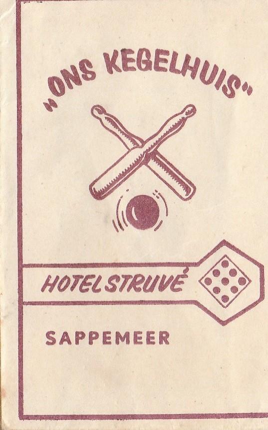 Ons Kegelhuis Struvé Sappemeer - kegel bal kegelbaan, Ophalen of Verzenden