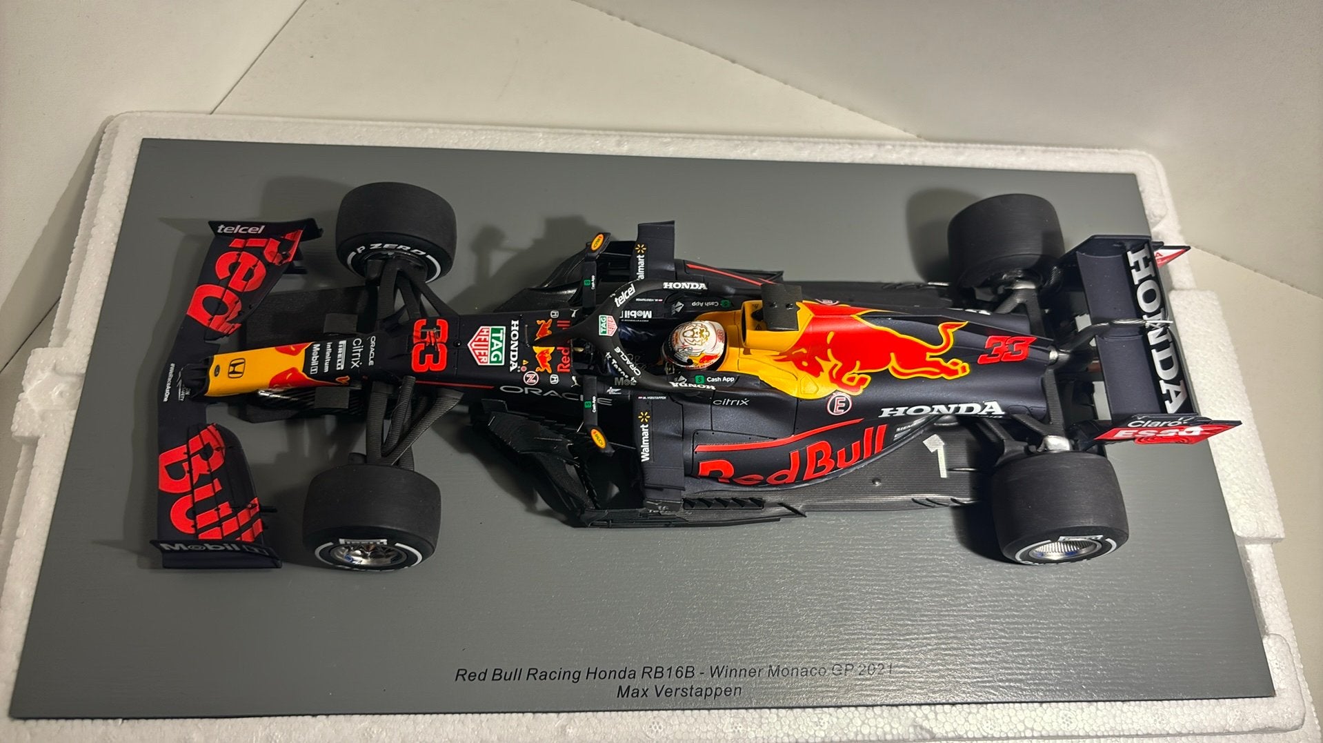 F1 red bull rb6b win monaco m.verstappen 2021 spark 1.18, Ophalen of Verzenden, A, A, A