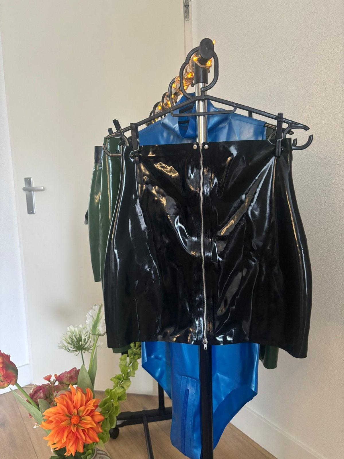 Rok met rits / Latex / Maat M, Verzenden, Zwart, Overige typen