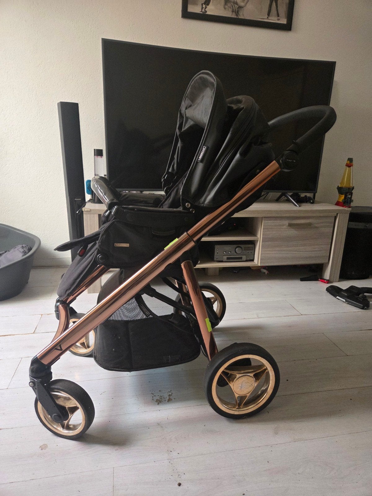 BEBECAR v-pack 3=1 rosegold black. Kinderwagen 3 in 1, Ophalen, Overige merken