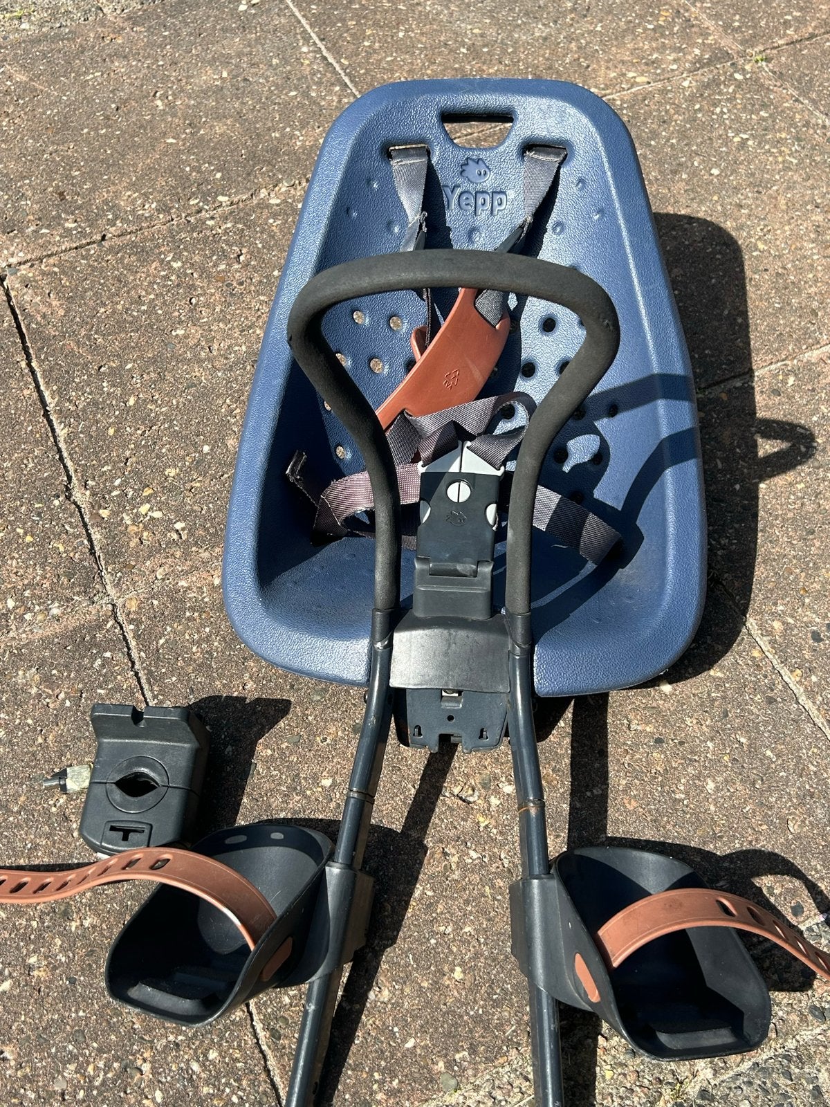Yepp GMG Fietsstoeltje - Blauw Voorzitje, Ophalen, Voorzitje, 0 t/m 13 kg, Gebruikt