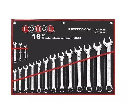 Force ring/steeksleutel set 16-delig inch. [5162sp], Doe-het-zelf en Verbouw, Gereedschap | Handgereedschap, Ophalen of Verzenden