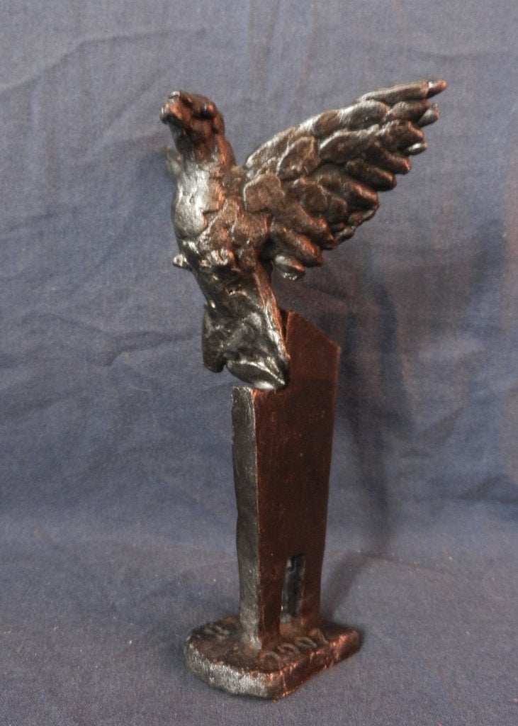 Bronzen sculptuur Duif WHZB door Jaap Hartman 2007 h. 16 cm, Minder dan 20 cm, Ophalen of Verzenden, Brons, Vogel