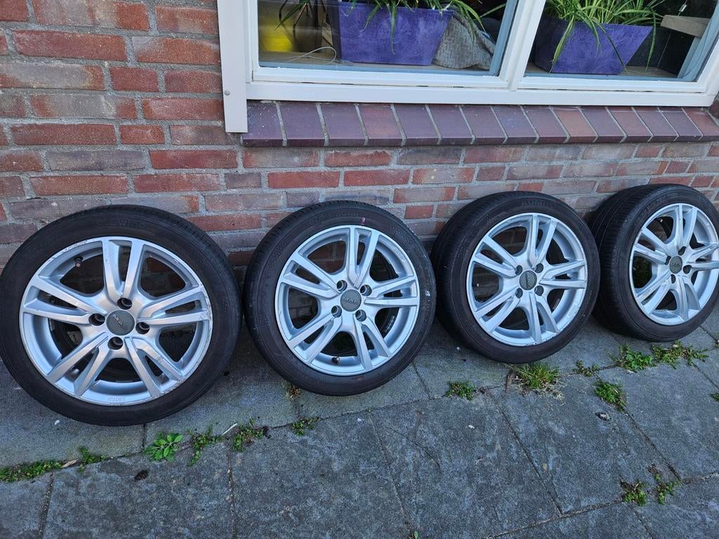 5x MAK velgen 15 inch met 4 banden (goed profiel), Auto-onderdelen, Banden en Velgen, Ophalen, 15 inch, Zomerbanden