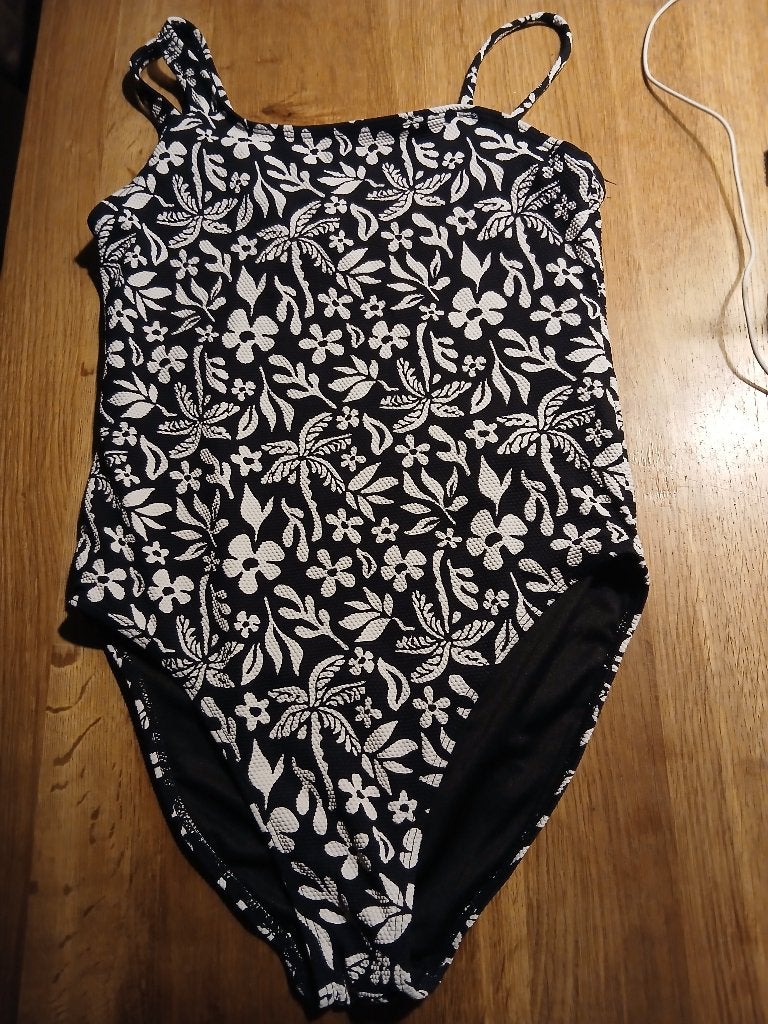 Zwart wit badpak maat 158, Ophalen of Verzenden, Zo goed als nieuw, Meisje, Sport- of Zwemkleding